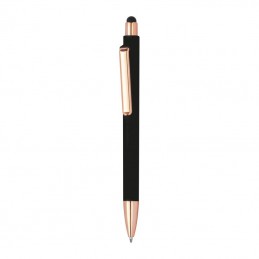 Pix metalic siliconat cu accesorii aurii si touch 13873 - Negru