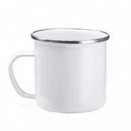Cana metalica 380 ml pentru sublimare - retro -DAMASCO MD4014 alb - WHITE