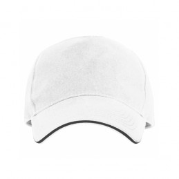 Sapca bumbac 5 panele gen Sandwich ERIS. - GO7019  Alb - WHITE