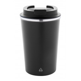 Cana cu perete dublu 350 ml otel reciclat Catimor AP808227 Negru