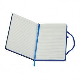 Carnetel A5 80 file liniate coperti tari negre din PVC  Cuxhaven- 037904 Albastru Blue