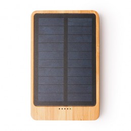 Powerbank 5000 mAh solar corp bambus BERKEL - PB4215 NATURAL
