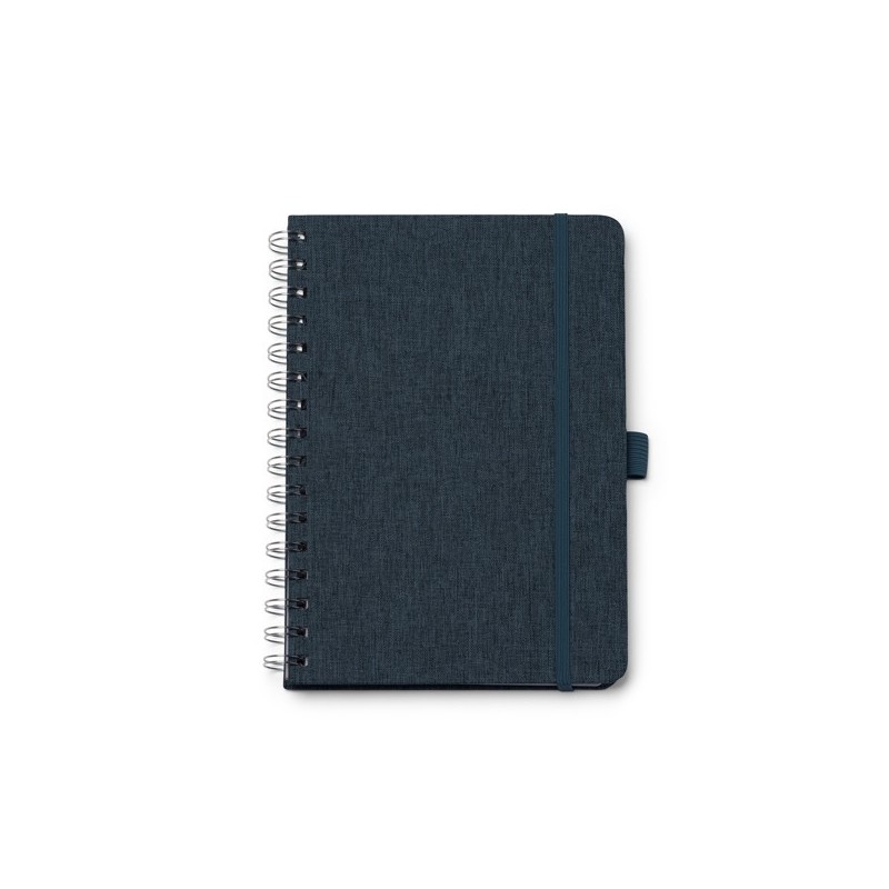 Carnetel A5 80 file liniate coperti textile spiralate RPET GARIN NB1626 Albastru Denim Carnetel A5 80 file liniate coperti textile spiralate RPET GARIN NB1626 Albastru Denim