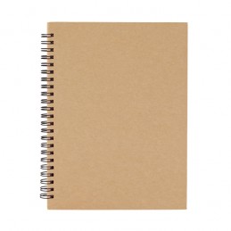 Carnetel A5  160 pagini liniate coperti carton cu spirala VALLE NB8052 Natur - BEIGE