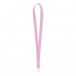 Lanyard 2 cm latime cu carabină metalica NECK (MAKITO 8780 ) - roz deschis