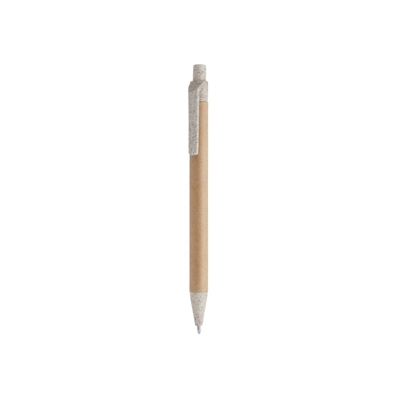 Pix carton cu clips colorat din materiale reciclate , GROVE HW8029 - Natur BEIGE Pix carton cu clips colorat din materiale reciclate , GROVE HW8029 - Natur BEIGE
