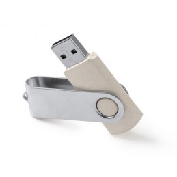 USB 16 GB Stick de memorie USB din fibra de grau VENAK US4194 Natural - BEIGE