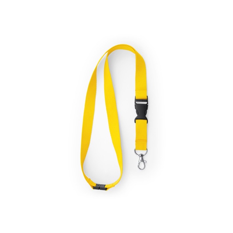 Lanyard 2 cm cu carabina, catarama si închidere de siguranta., GUEST LY7054 Galben - YELLOW Lanyard 2 cm cu carabina, catarama si închidere de siguranta., GUEST LY7054 Galben - YELLOW
