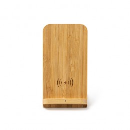 Incarcator wirelles din bambus GRAVITY. IA3022 - natural