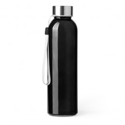 Bidon sticla 500 ml cu capac metalic, ALFE MD4037 - Negru-BLACK