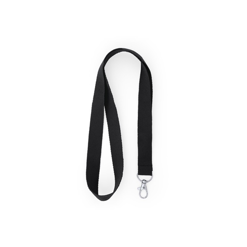 Lanyard 2 cm latime cu carabină metalica , HOST LY7053 Negru - BLACK Lanyard 2 cm latime cu carabină metalica , HOST LY7053 Negru - BLACK