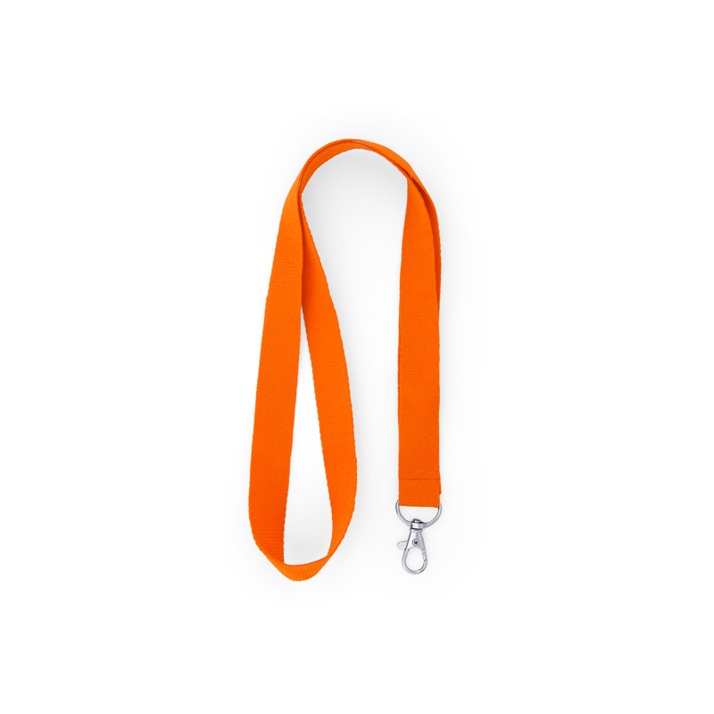 Lanyard din poliester cu carabină., HOST. LY7053 - ORANGE Lanyard din poliester cu carabină., HOST. LY7053 - ORANGE
