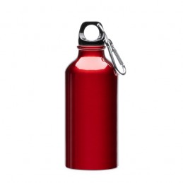 Bidon metalic 400 ml  cu carabina ATHLETIC.  MD4045- Rosu RED