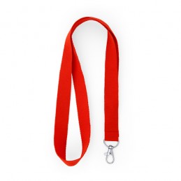 Lanyard 2 cm latime cu carabină metalica , HOST LY7053 Rosu - RED