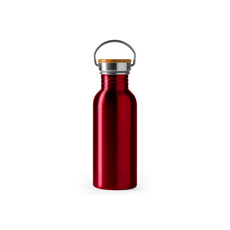 Bidon metalic 650 ml capac bambus BOINA MD4039 Rosu- RED Bidon metalic 650 ml capac bambus BOINA MD4039 Rosu- RED
