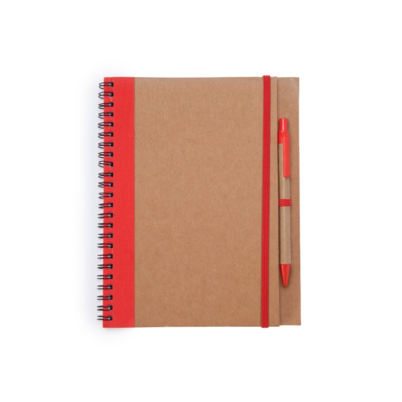 Carnetel A5 cu spirală si pix cu 60 file veline, ALANI. NB8073 - RED Carnetel A5 cu spirală si pix cu 60 file veline, ALANI. NB8073 - RED