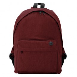 Rucsac clasic cu design tesatura TEROS BO7145 Grena  HEATHER GARNET