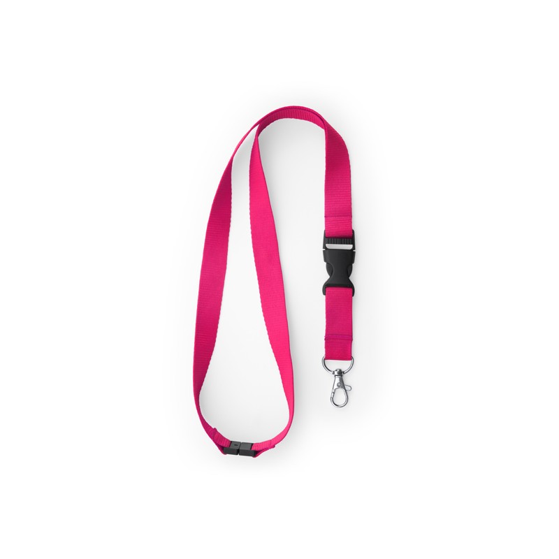 Lanyard 2 cm cu carabina, catarama si închidere de siguranta., GUEST LY7054 Roz - FUCHSIA Lanyard 2 cm cu carabina, catarama si închidere de siguranta., GUEST LY7054 Roz - FUCHSIA
