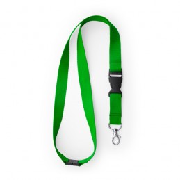 Lanyard 2 cm cu carabina, catarama si închidere de siguranta., GUEST LY7054 Verde - FERN GREEN